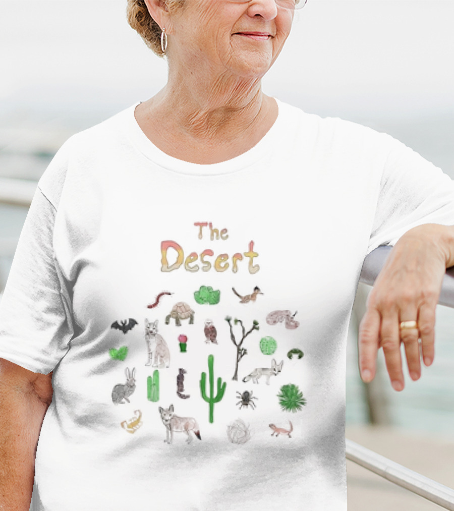 The Desert Animals Cactus Snake Coyote Fox Turtle Bat Lizard Rabbit Spider Scorpion Squirrel T-Shirt