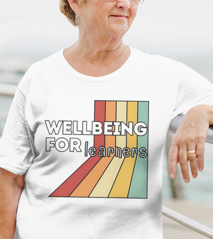WELLBEING FOR LEARNERS Rainbow Stripes T-Shirt