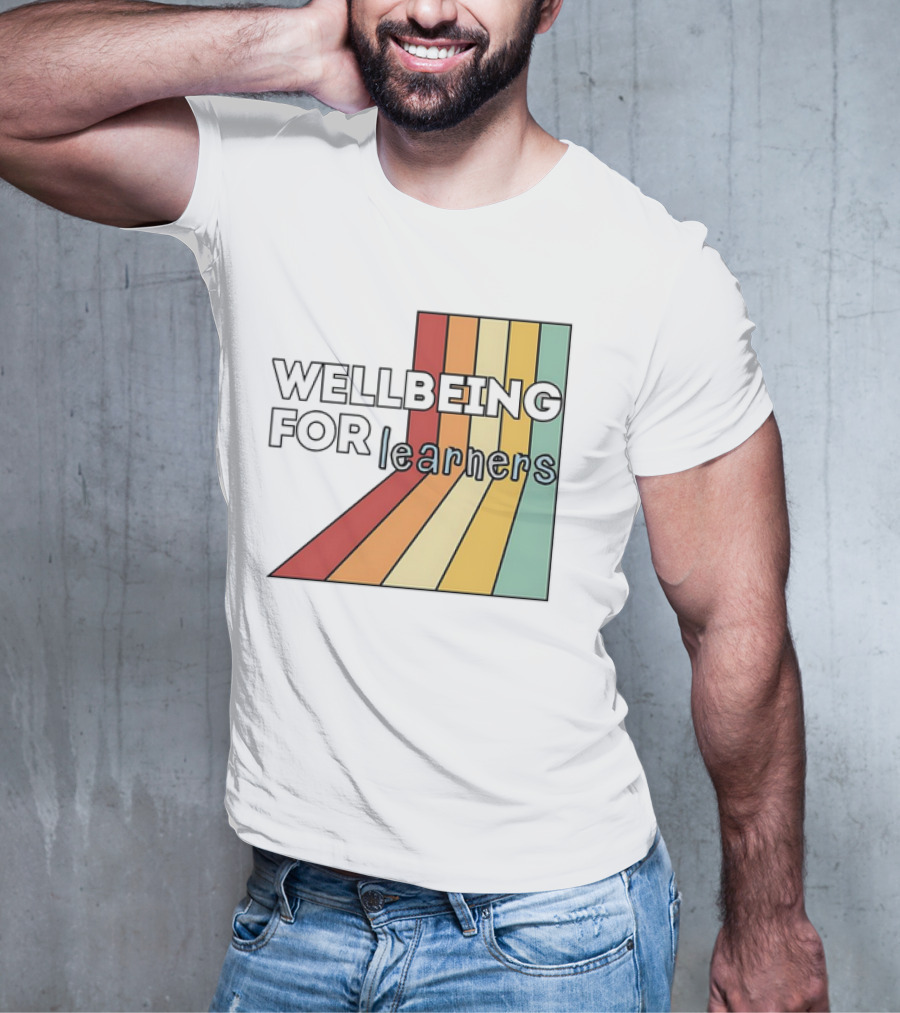 WELLBEING FOR LEARNERS Rainbow Stripes T-Shirt