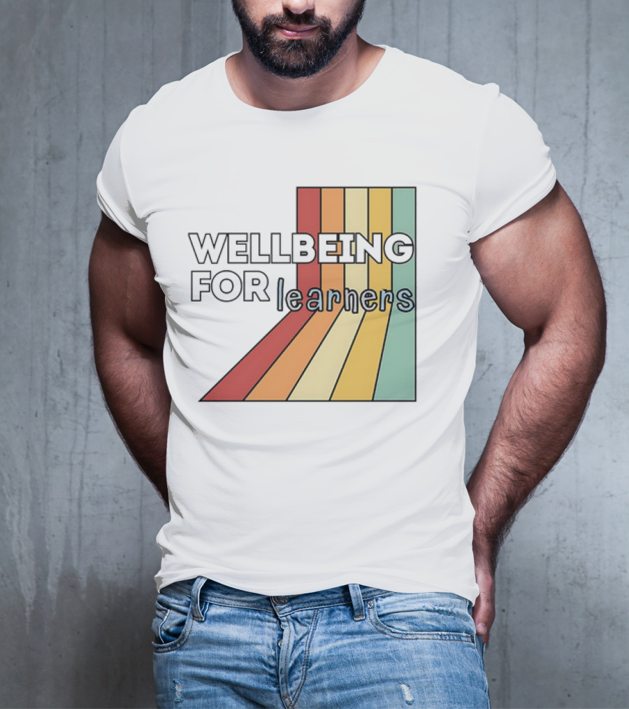 WELLBEING FOR LEARNERS Rainbow Stripes T-Shirt
