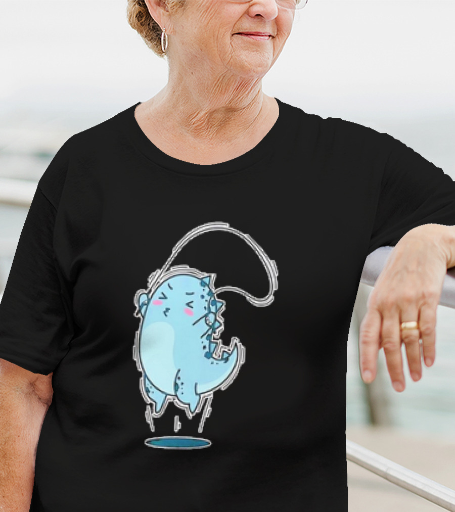 Dino Jumping Rope Adorable Cartoon T-Shirt