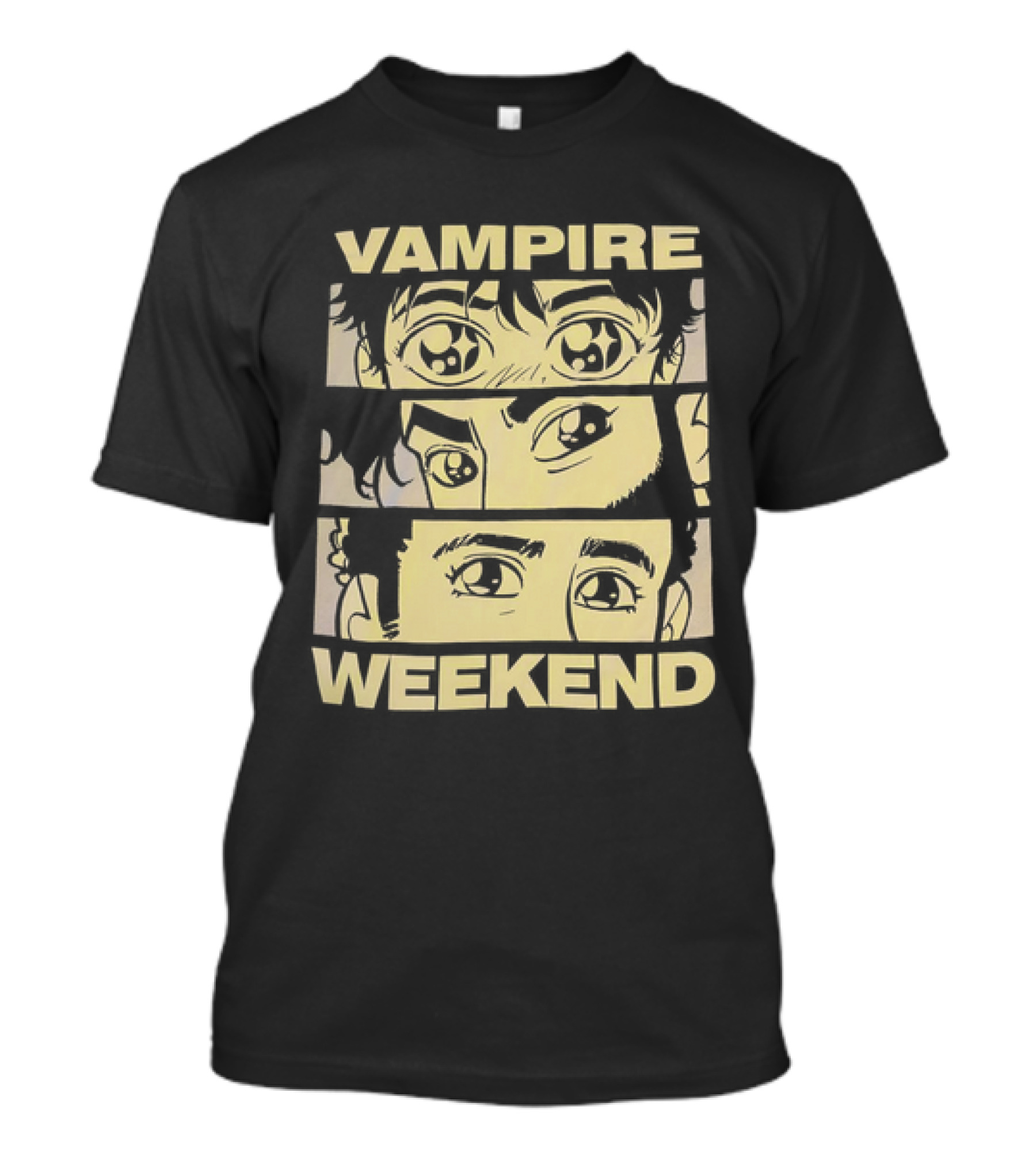Vampire Weekend Anime Eyes Trio Comic Strip T-Shirt