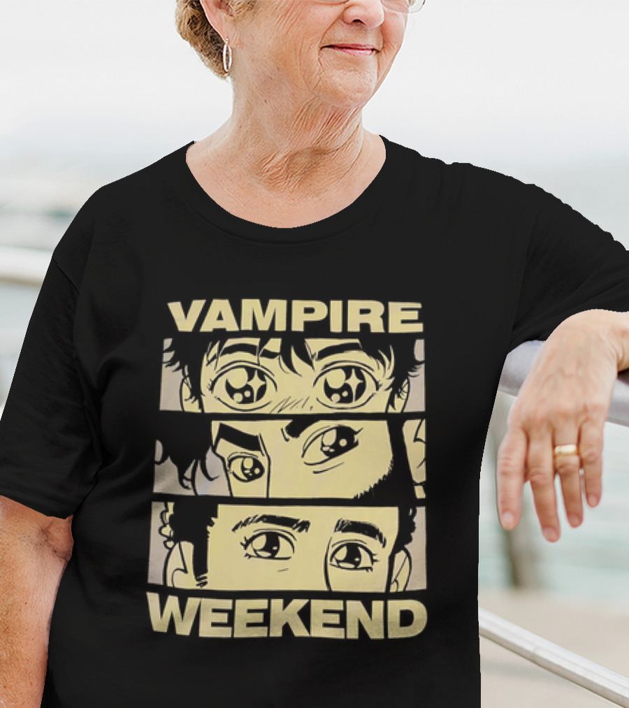 Vampire Weekend Anime Eyes Trio Comic Strip T-Shirt