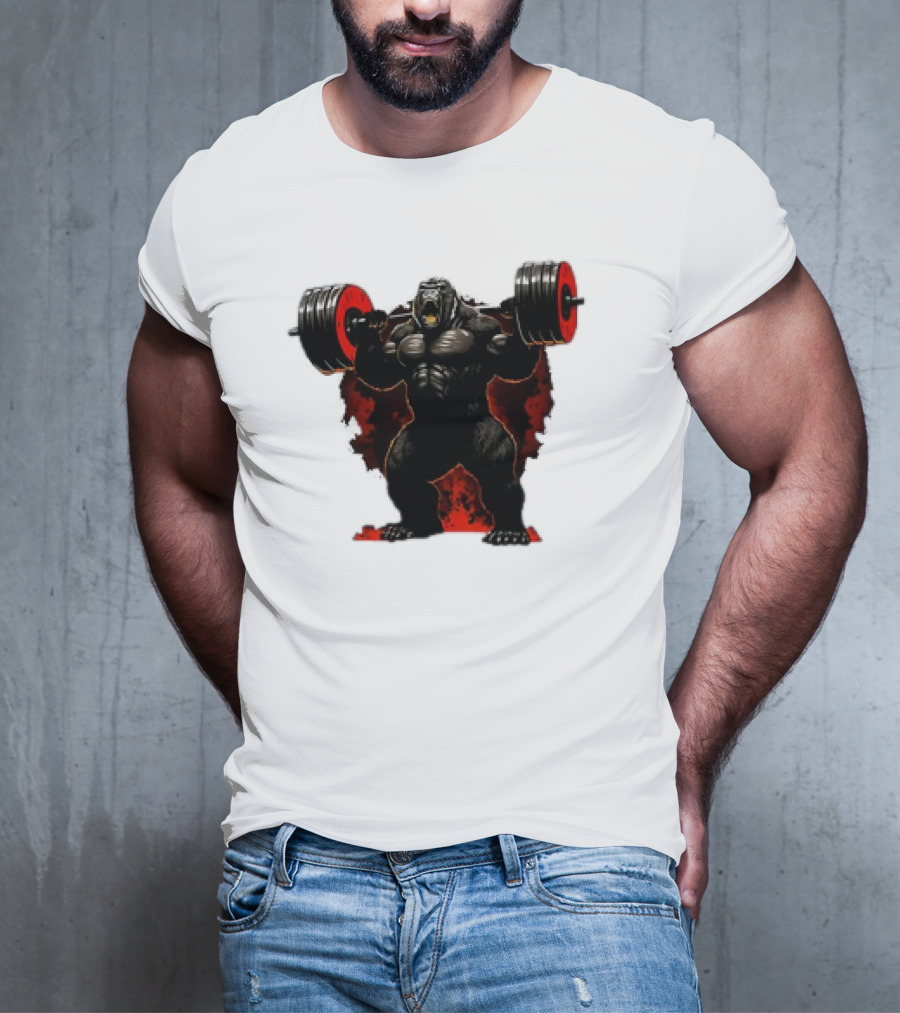 Gorilla Workout Beast Lifting Power Weights Gym T-Shirt