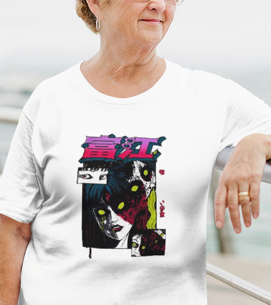 Junji Ito Tomie Horror Manga Eyes Panels T-Shirt