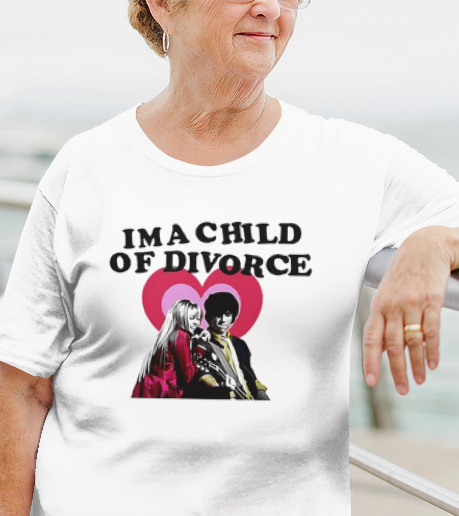 Nick Jonas Miley Cyrus I'm A Child Of Divorce Love Hearts T-Shirt