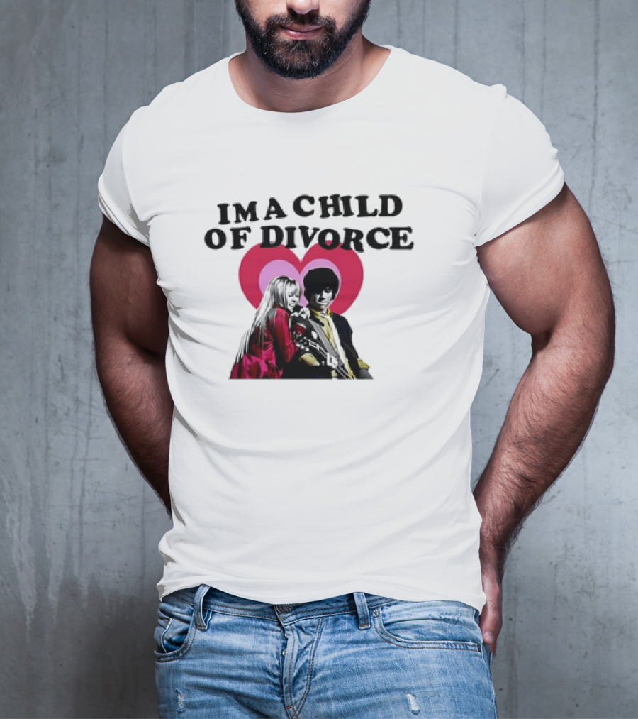 Nick Jonas Miley Cyrus I'm A Child Of Divorce Love Hearts T-Shirt