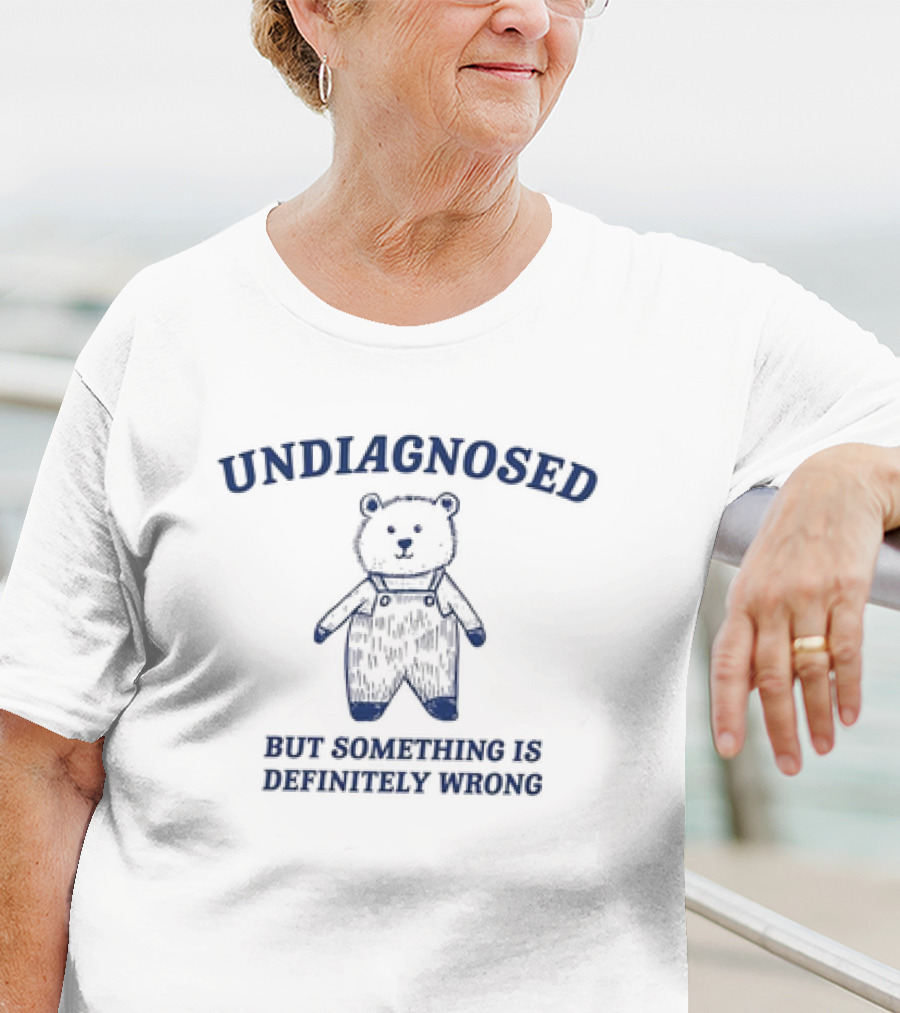 Undiagnosed But Something Is Definitely Wrong Retro Vintage Bear T-Shirt