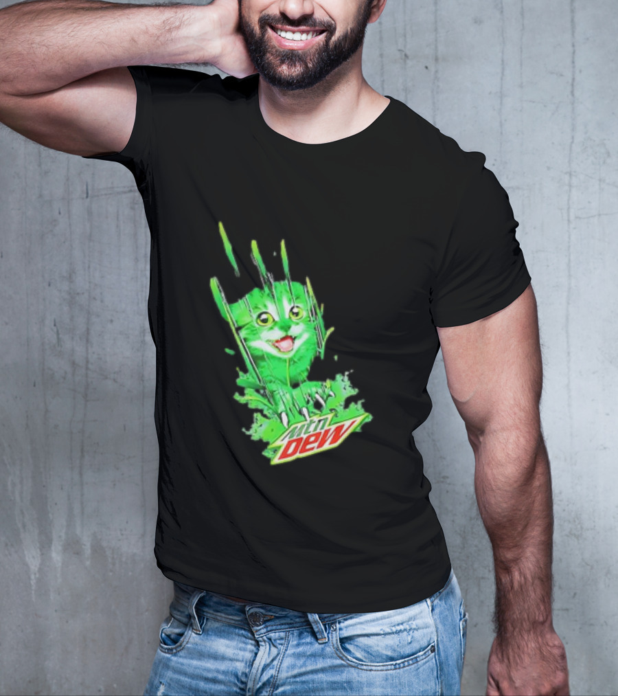 Cat Mtn Dew Mountain Mew Clawing T-Shirt