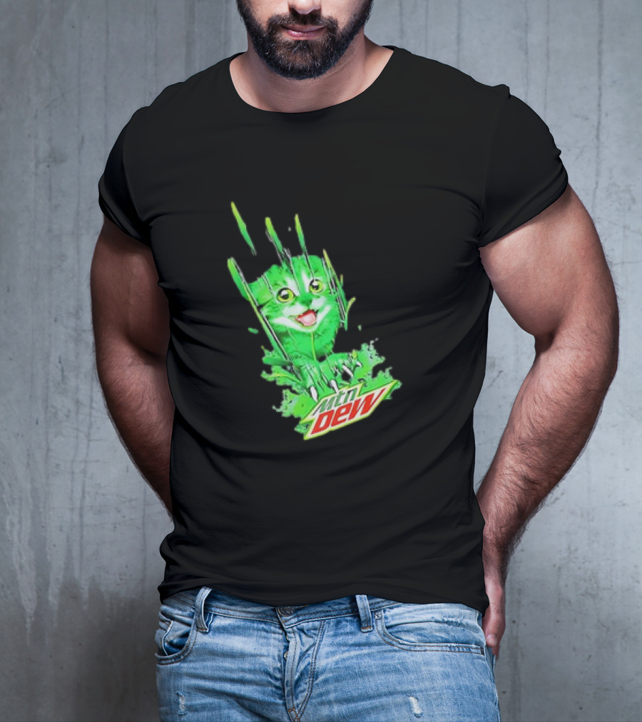 Cat Mtn Dew Mountain Mew Clawing T-Shirt