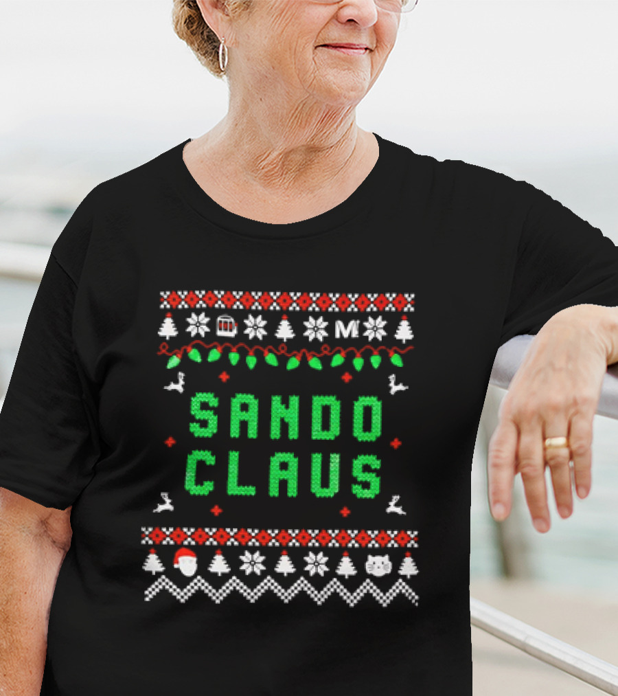 Sando Claus Christmas Ugly Sweater Style Holiday Christmas T-Shirt