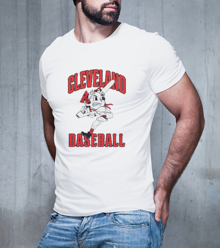 Cleveland Baseball Vintage Mascot Character T-Shirt