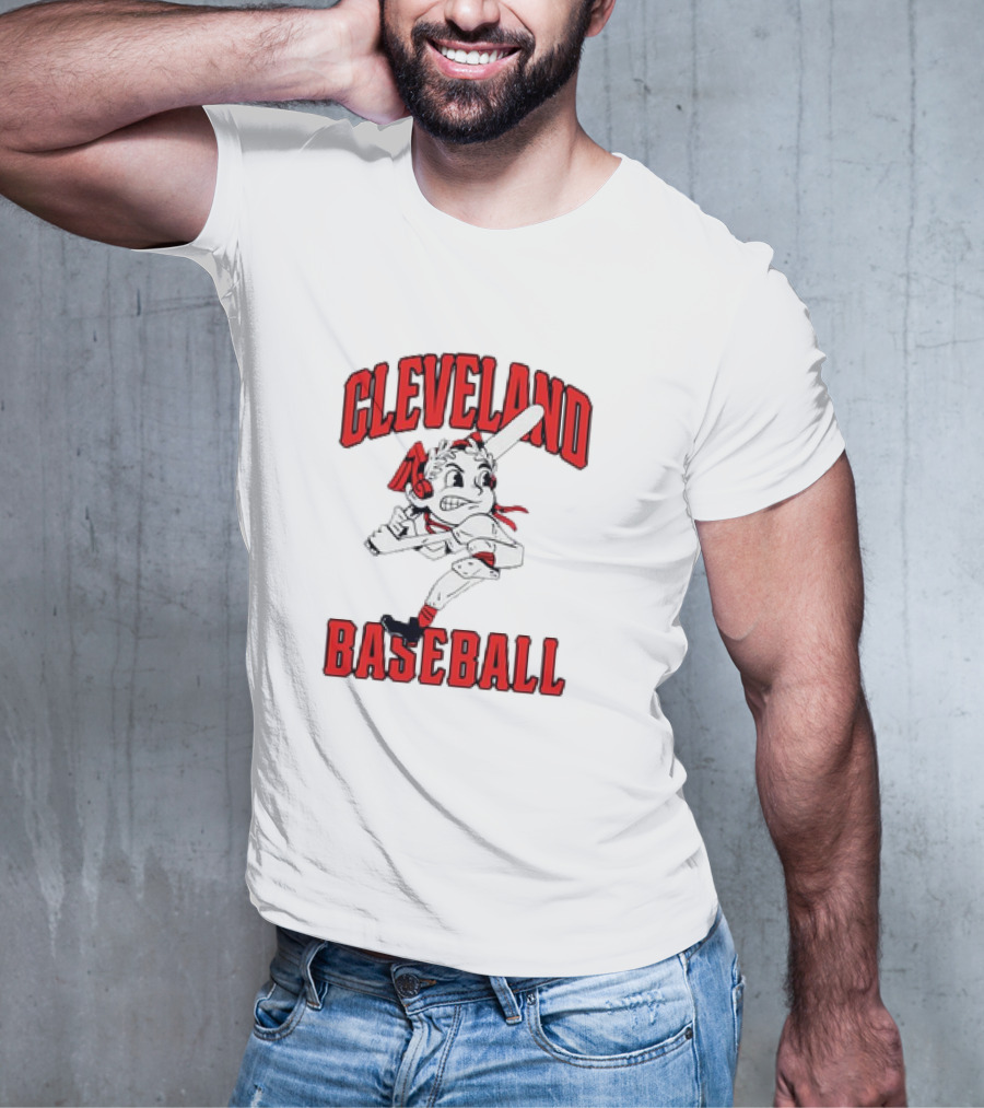 Cleveland Baseball Vintage Mascot Character T-Shirt