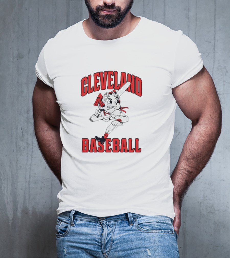 Cleveland Baseball Vintage Mascot Character T-Shirt