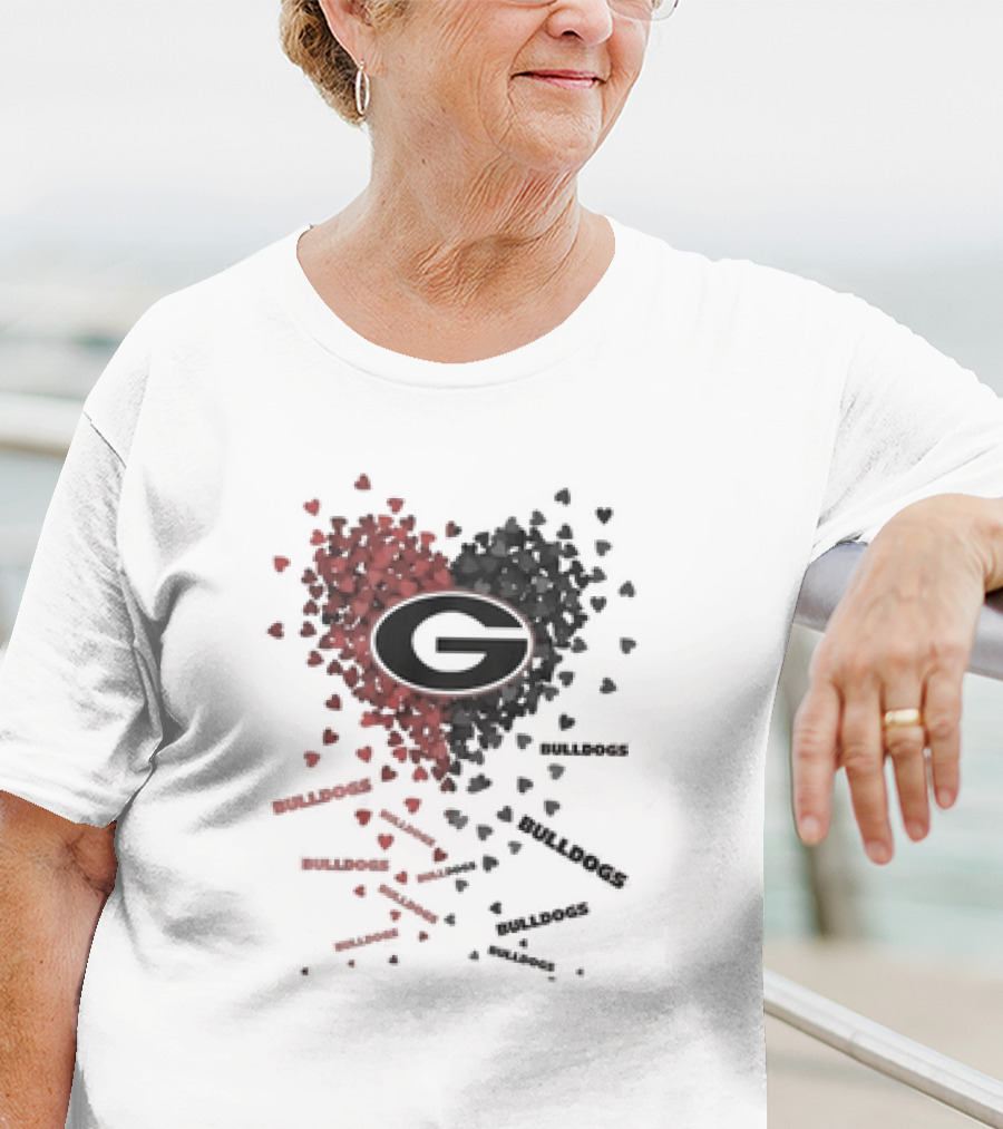 Georgia Bulldogs Heart G Logo Passion T-Shirt