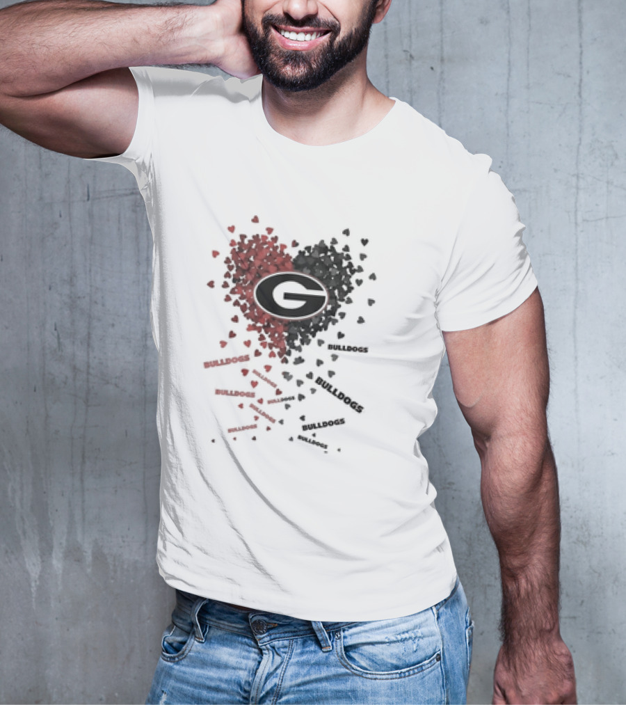 Georgia Bulldogs Heart G Logo Passion T-Shirt