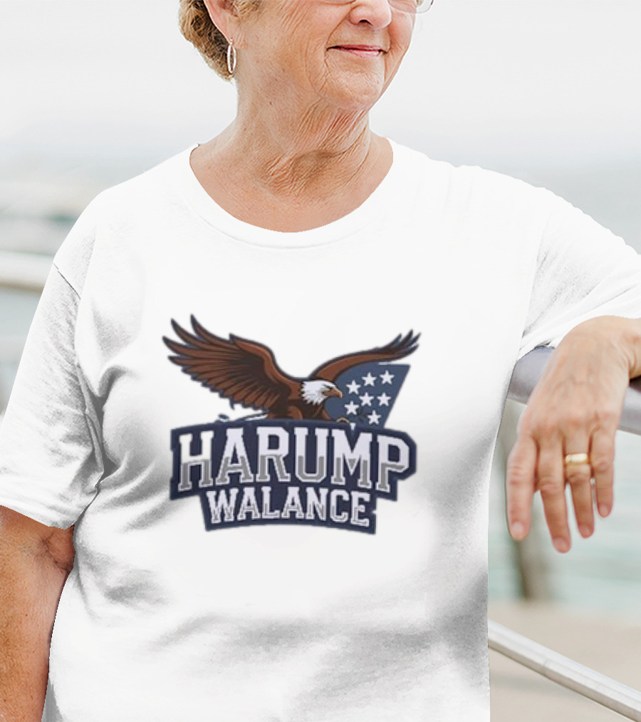 Harump Walance Eagle American Flag Stars T-Shirt