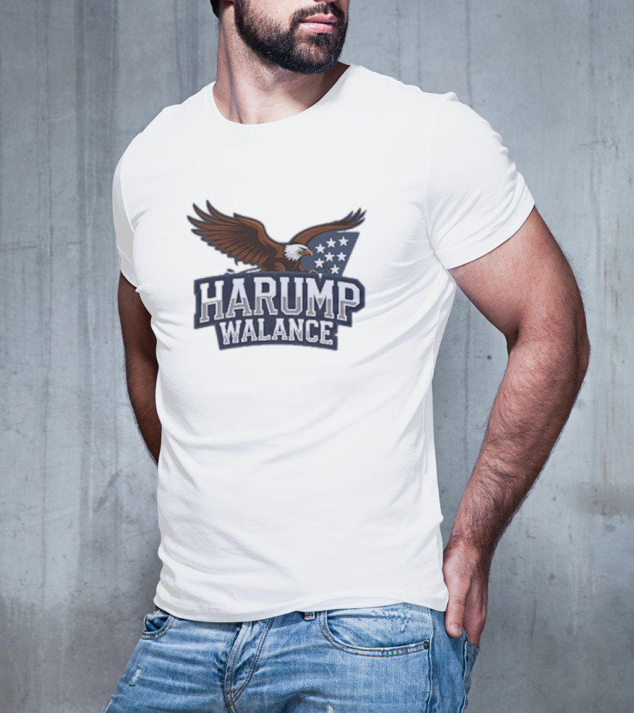 Harump Walance Eagle American Flag Stars T-Shirt