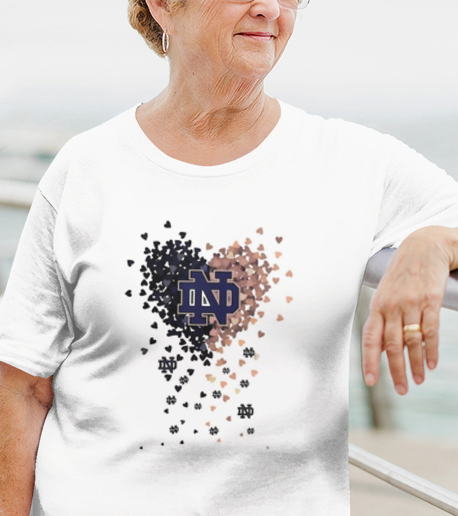 Heart Full Of Football Notre Dame Fighting Irish ND T-Shirt