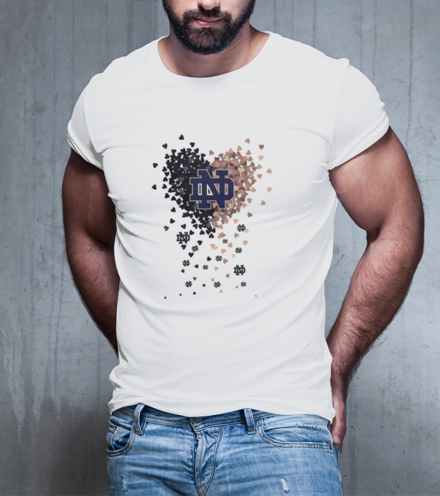 Heart Full Of Football Notre Dame Fighting Irish ND T-Shirt