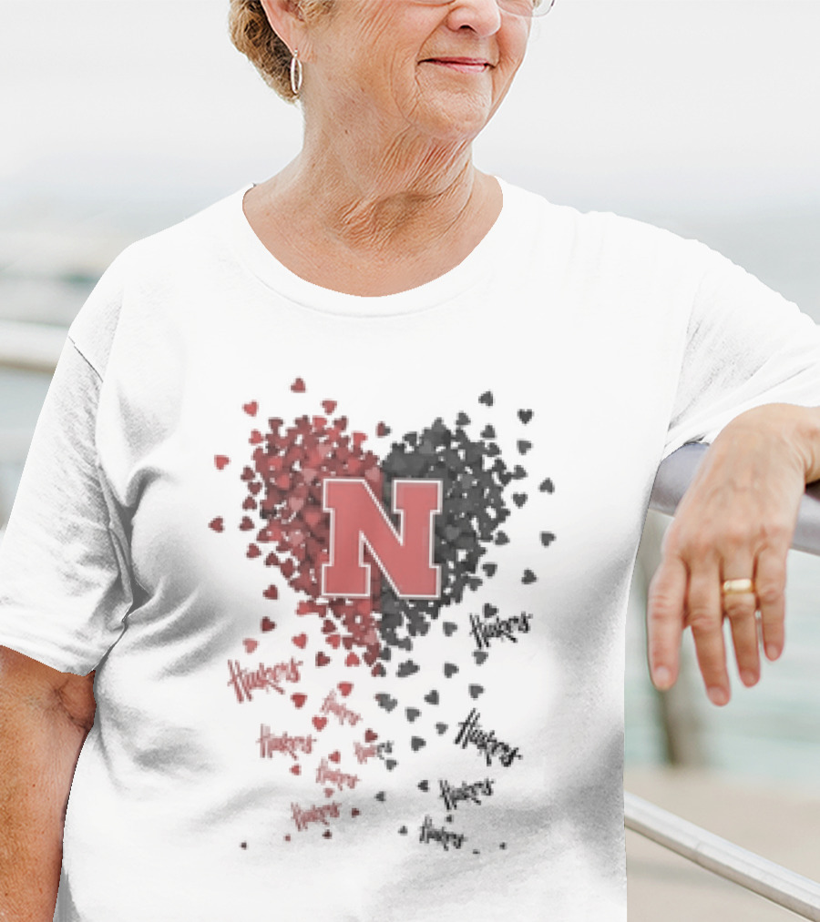 Nebraska Cornhuskers Passionate Heart N Huskers T-Shirt