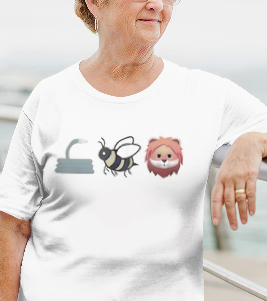 Snake Hose Bee Lion Emoji Sequence T-Shirt