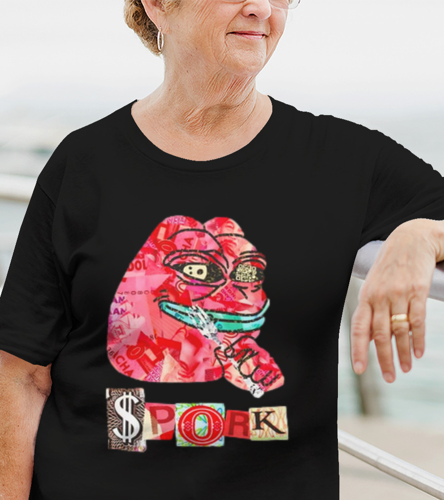 Colombo Spork Pepe Meme Collage Smoking T-Shirt