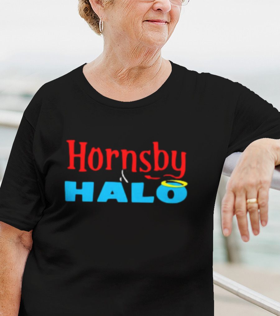 Hornsby And Halo Contrast With Devil Horns And Angel Ring T-Shirt