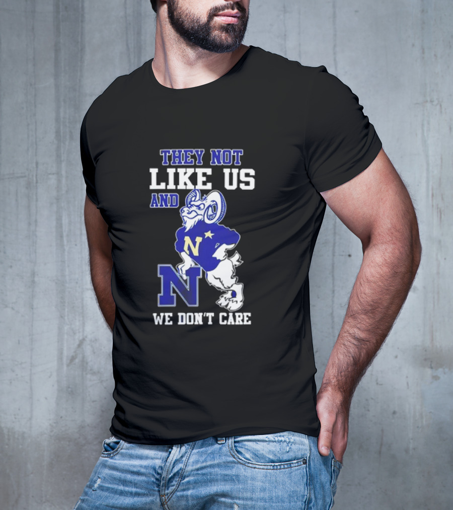 Navy Midshipmen They Not Like Us Goat We Don’t Care T-Shirt
