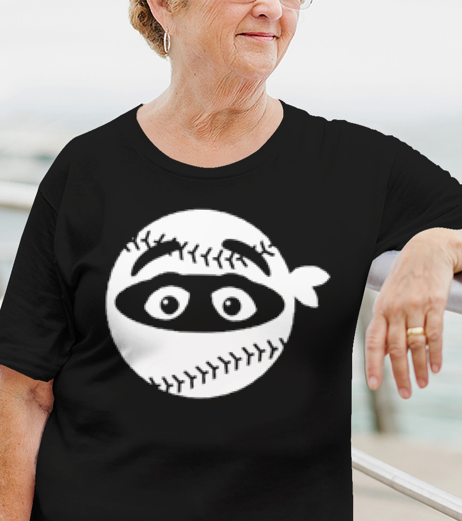 New York Mets Baseball Pitching Ninja Grimace T-Shirt