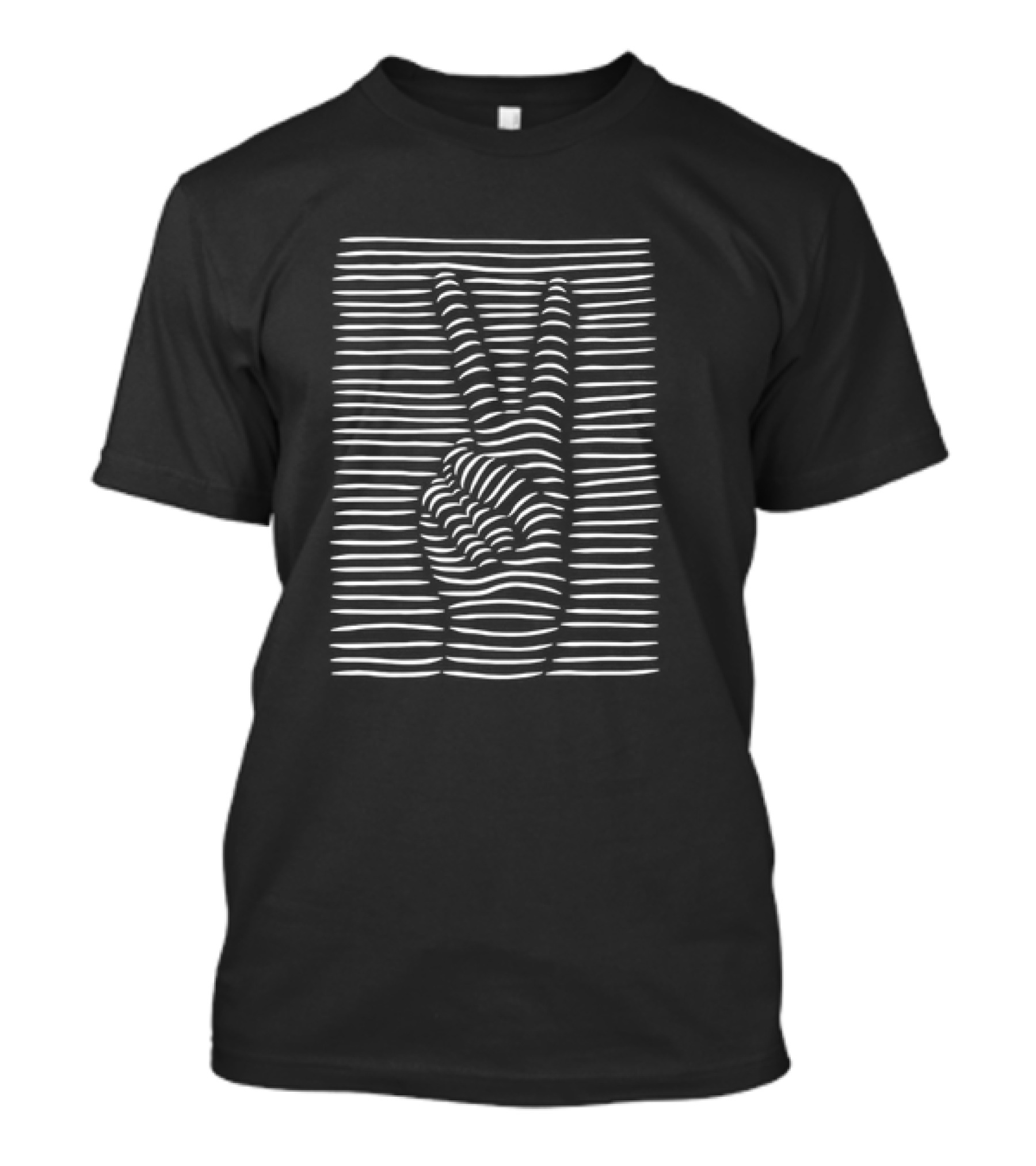 Peace Hand Optical Illusion Lines T-Shirt