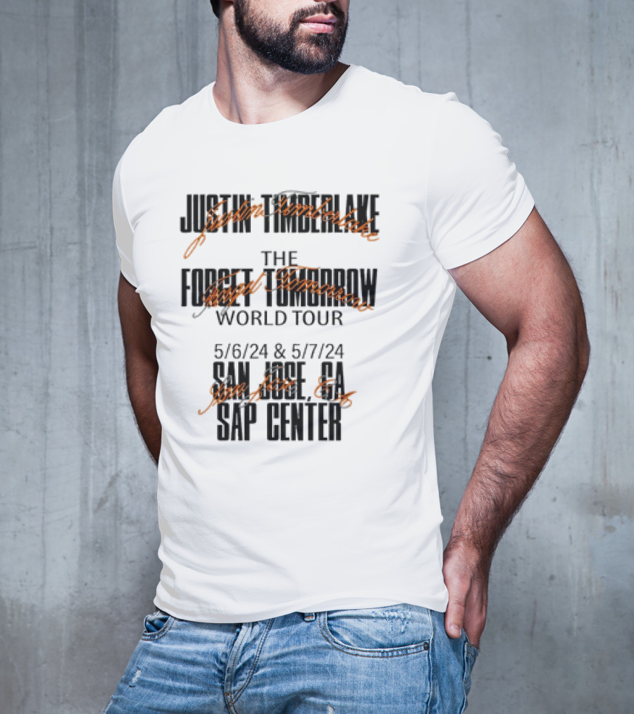 Justin Timberlake San Jose SAP Center Forget Tomorrow World Tour T-Shirt