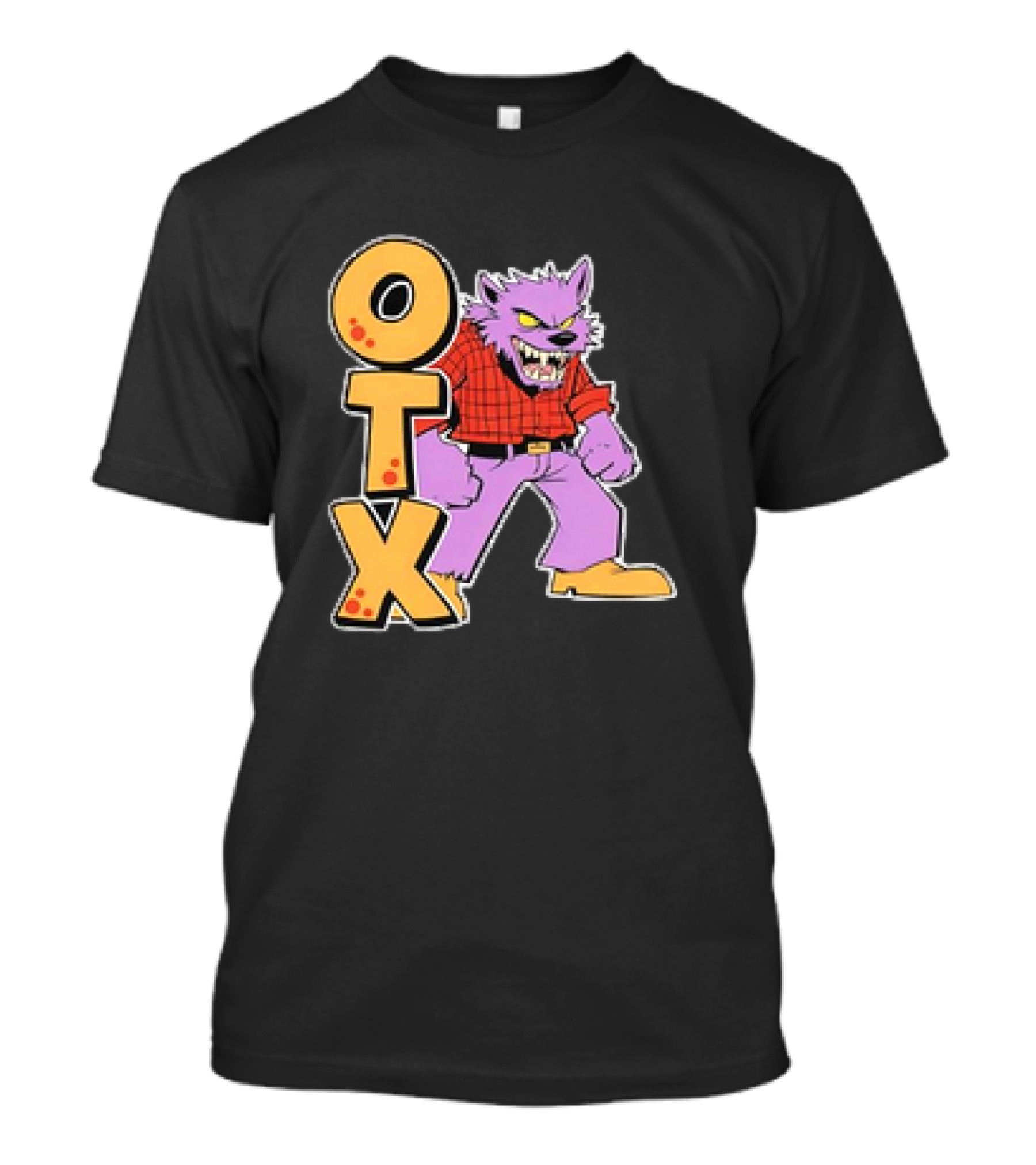 Otx Purple Werewolf In Plaid T-Shirt