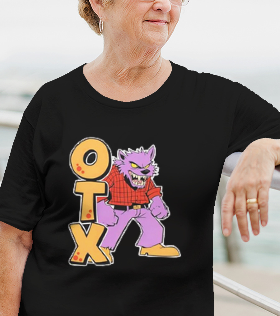 Otx Purple Werewolf In Plaid T-Shirt