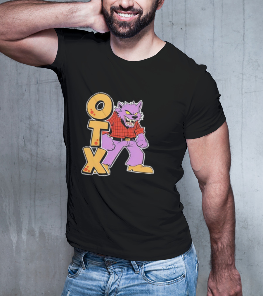 Otx Purple Werewolf In Plaid T-Shirt