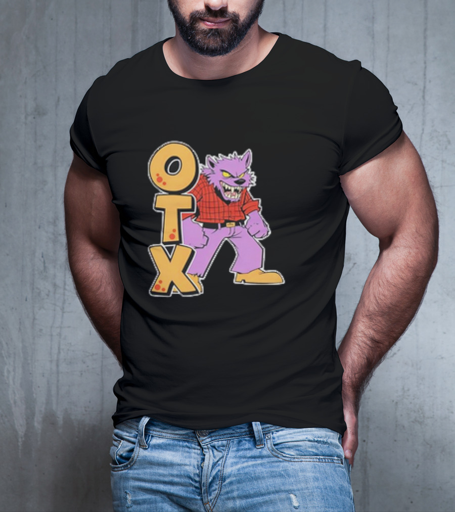 Otx Purple Werewolf In Plaid T-Shirt