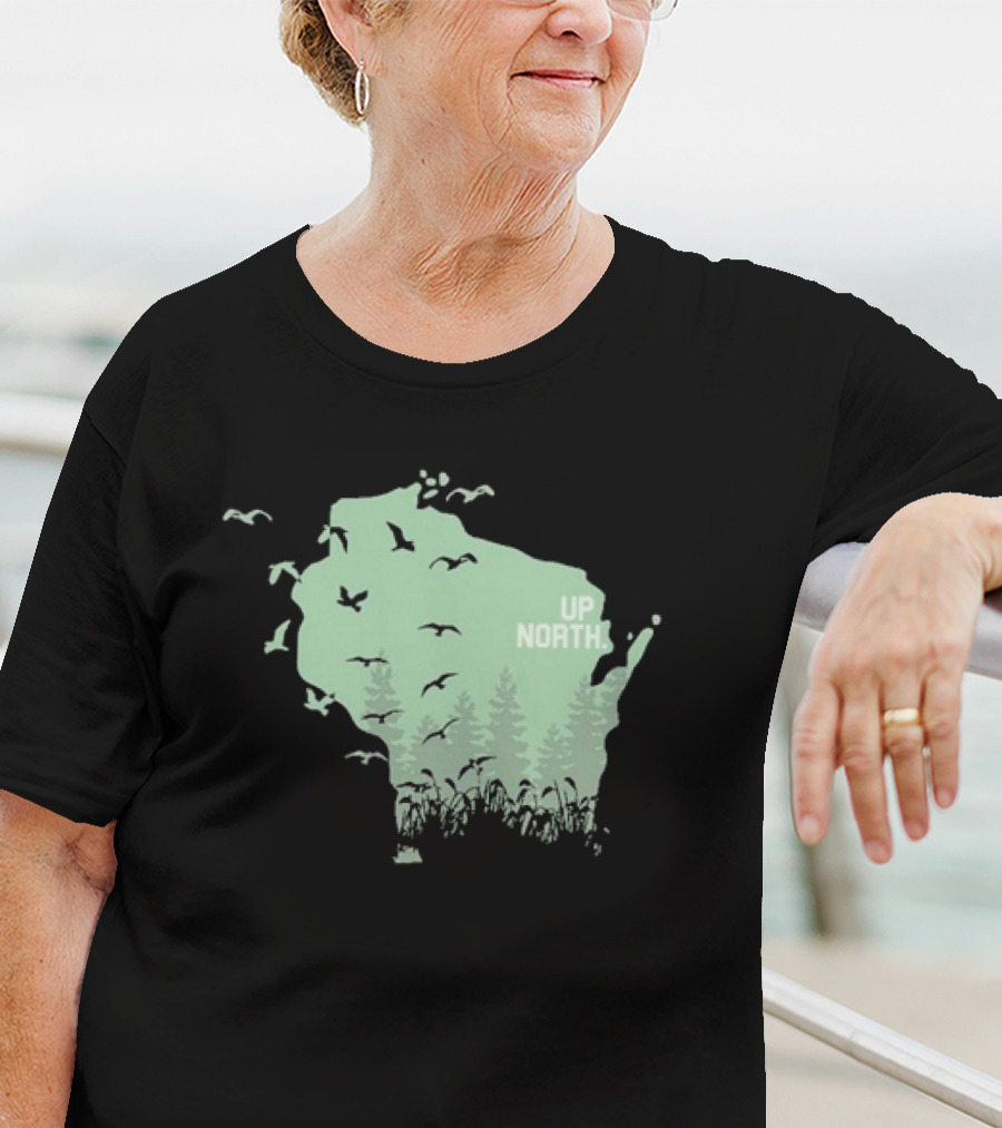 Wisconsin Up North Birds And Trees T-Shirt