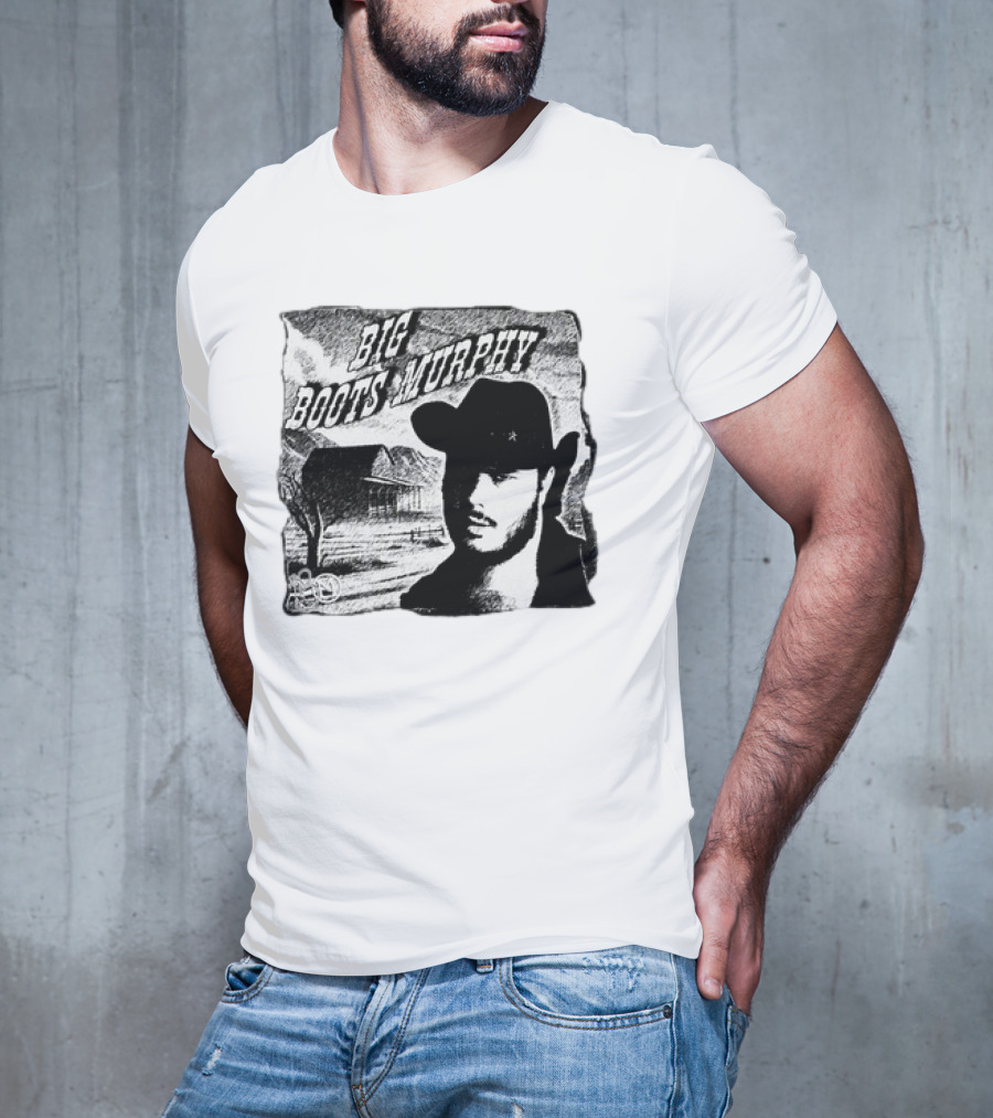 Big Boots Murphy Country Cowboy Barn Scene T-Shirt