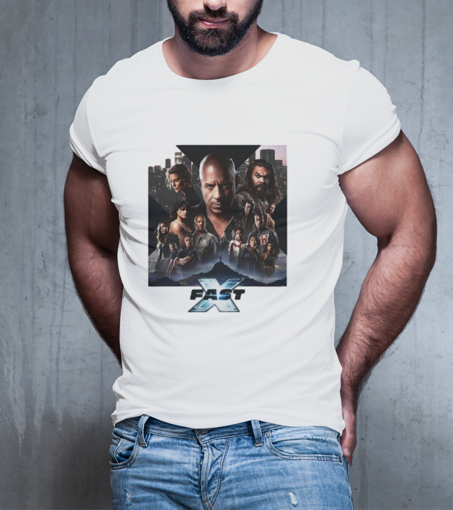 Fast X Cast Ensemble In Urban Cityscape T-Shirt
