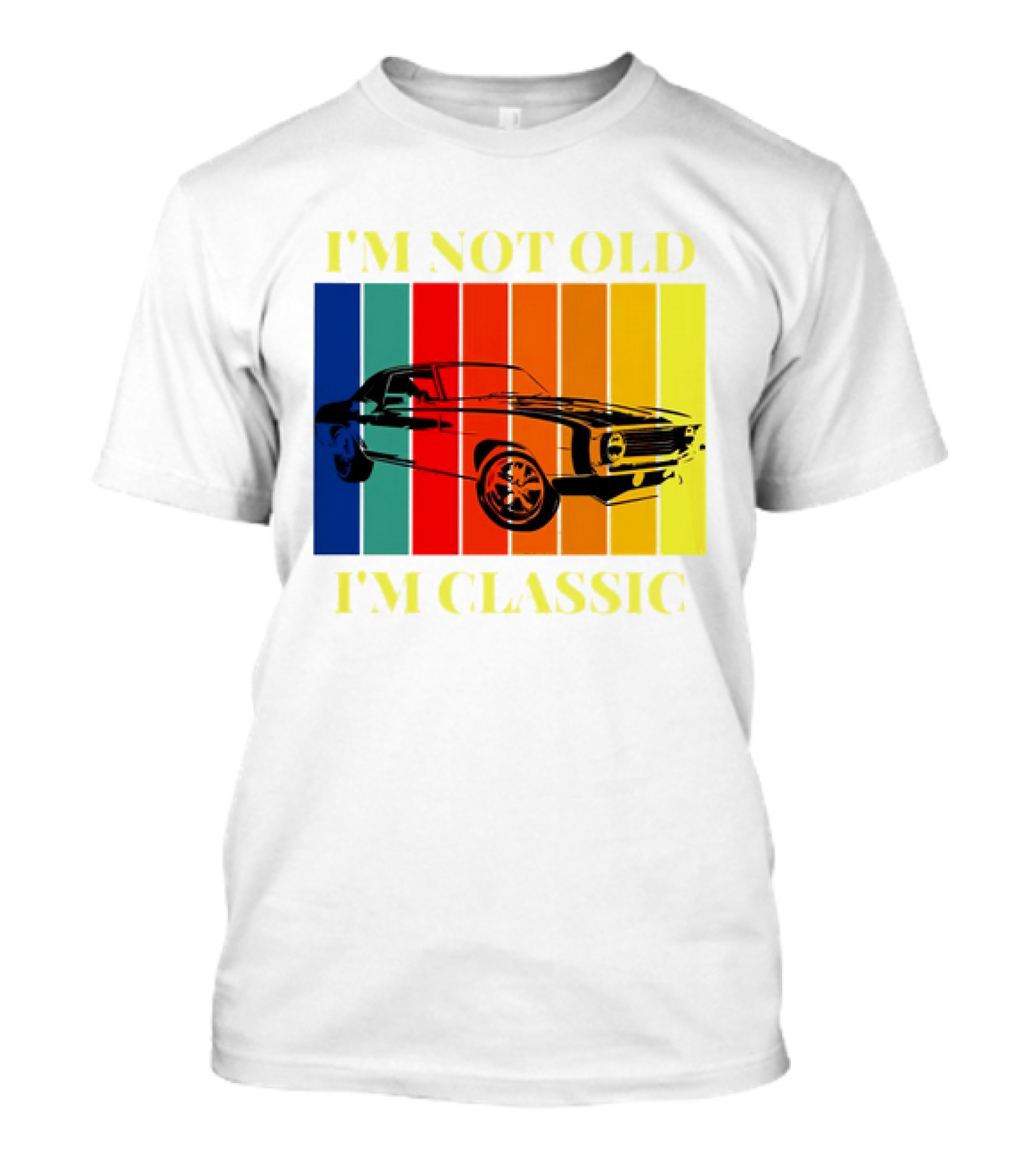 I’m Not Old I’m Classic Retro Car Vintage Stripes T-Shirt