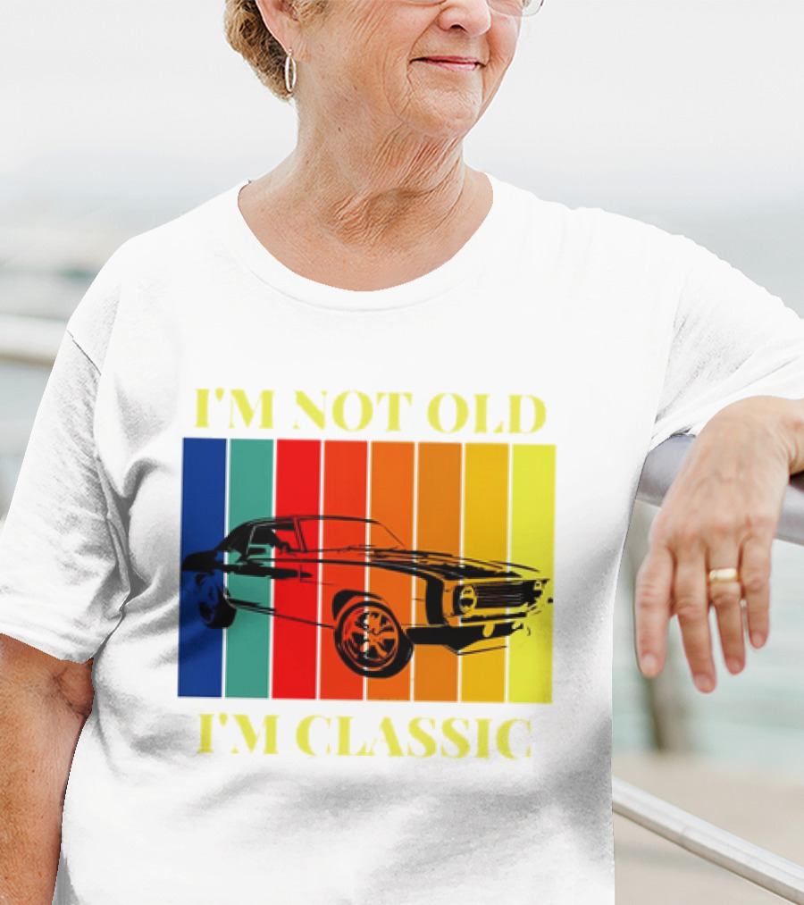 I’m Not Old I’m Classic Retro Car Vintage Stripes T-Shirt