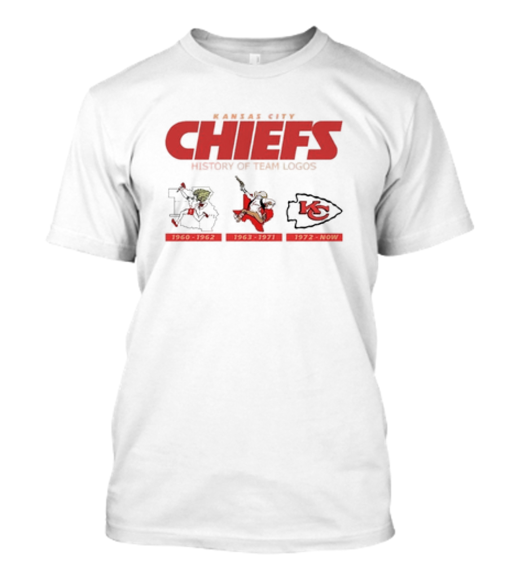 Kansas City Chiefs History 1960-1962 1963-1971 1972-Now Team T-Shirt