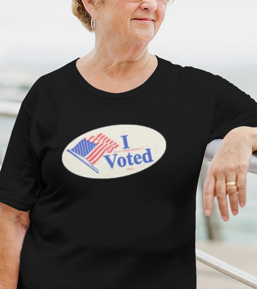 Marcus Pork I Voted Twice Trouble Sticker With American Flag T-Shirt