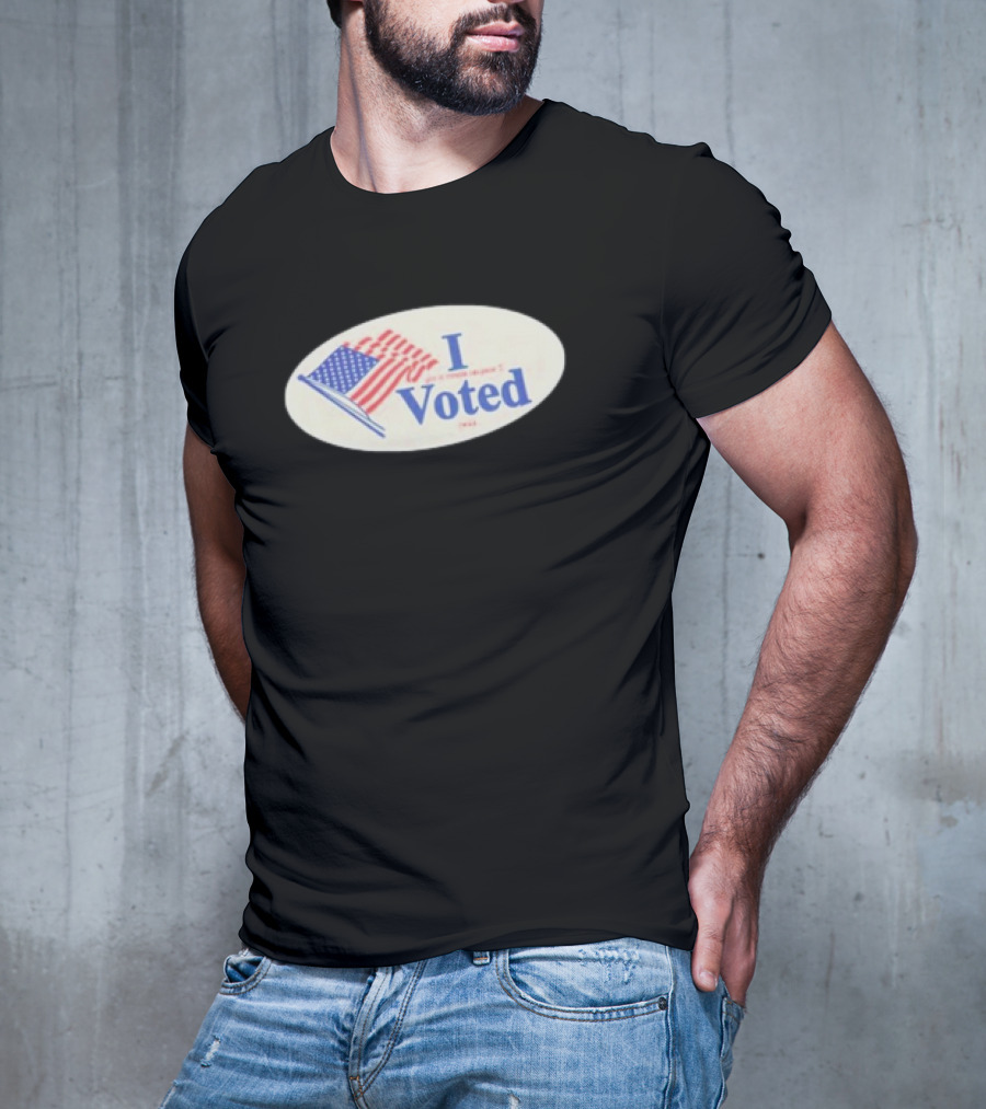 Marcus Pork I Voted Twice Trouble Sticker With American Flag T-Shirt