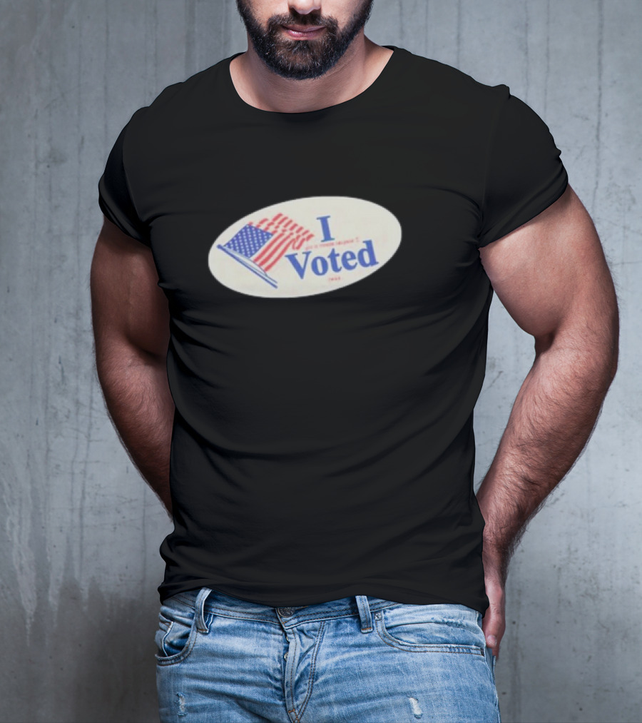 Marcus Pork I Voted Twice Trouble Sticker With American Flag T-Shirt