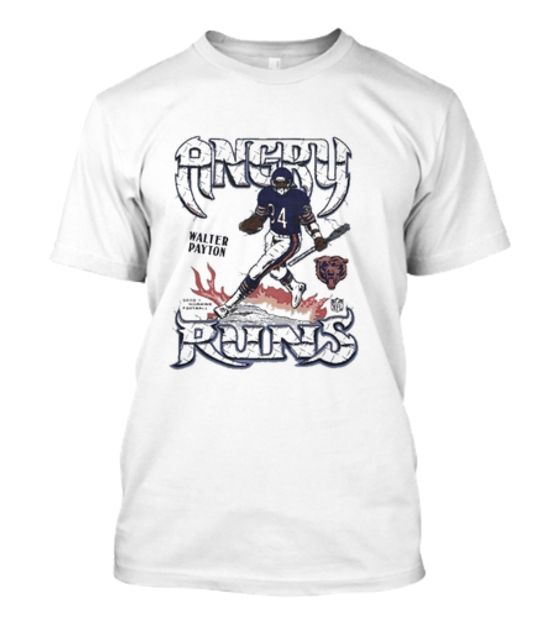 Walter Payton Angry Runs Chicago Bears Football Legend T-Shirt
