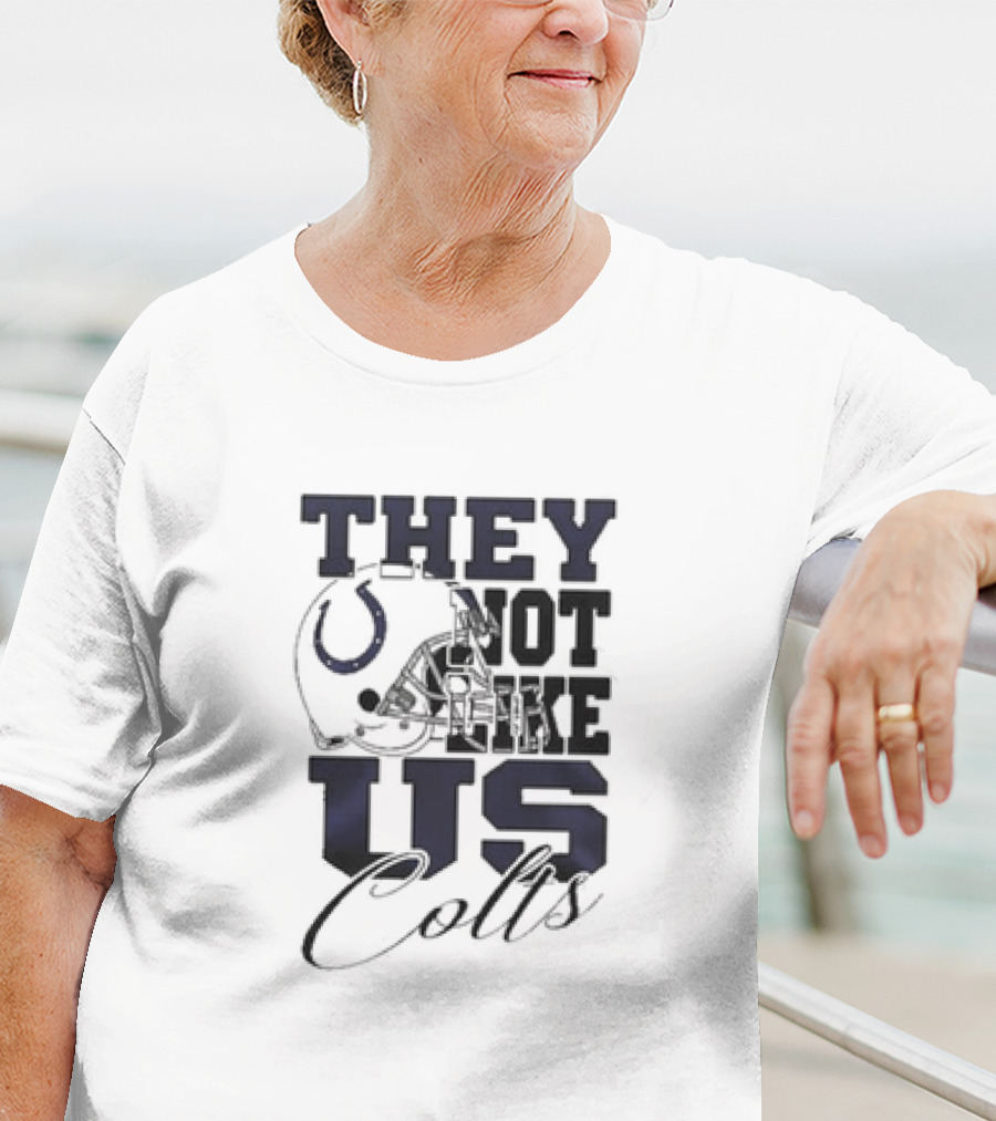 They Not Like Us Indianapolis Colts Helmet T-Shirt