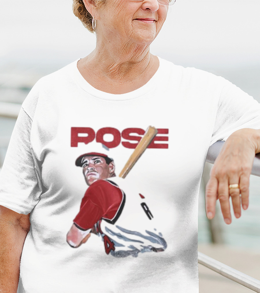 PO$E Pete Rose Baseball Bat Sports T-Shirt