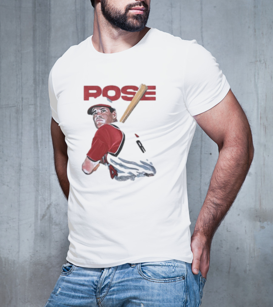 PO$E Pete Rose Baseball Bat Sports T-Shirt