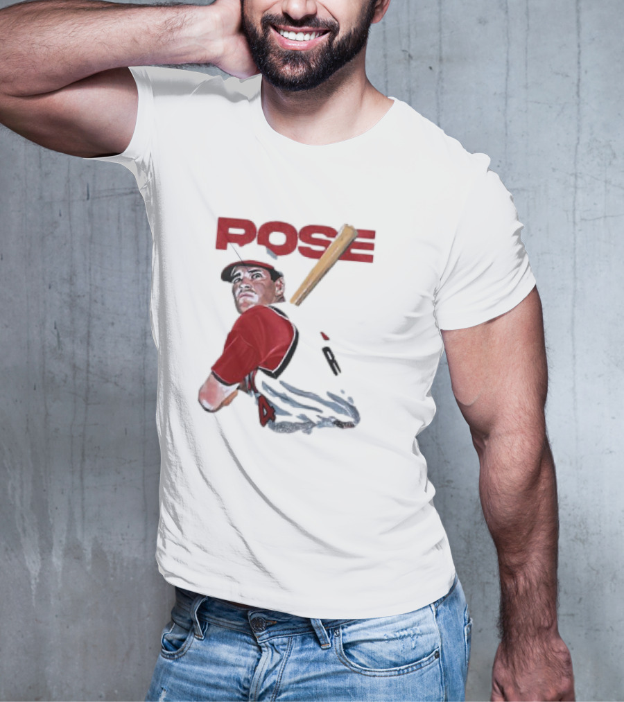 PO$E Pete Rose Baseball Bat Sports T-Shirt